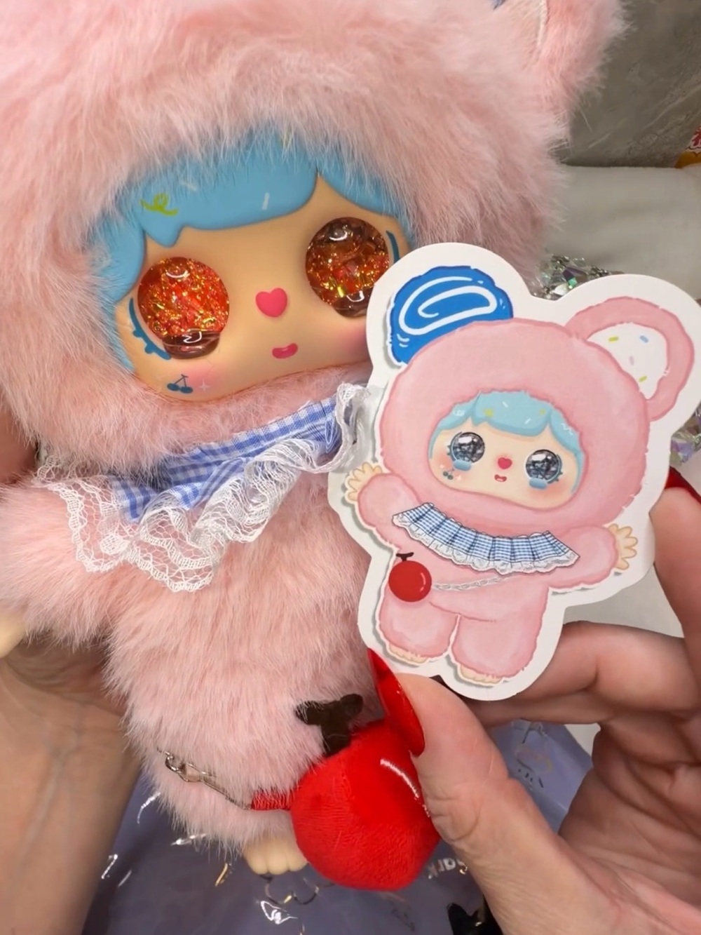 🍒 Sweet Cloud Hug Mini 400% “Cherry Roll Bear” CONFIRMED Cover Girl! Cherry Roll